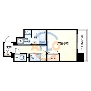 レジュールアッシュアーバンベイ【9階】の間取り