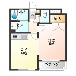 プライム岸里東【6階】の間取り