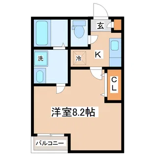 クレフラスト幸町E【2階】の間取り