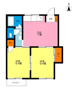 ハイツ吉川A【2階】の間取り