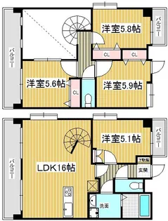 Jスクエア【11階】の間取り
