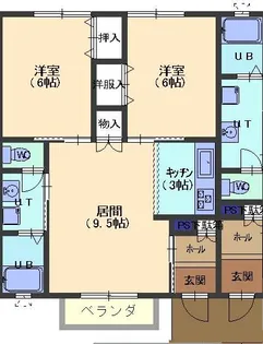 ピースフルハイム【1階】の間取り