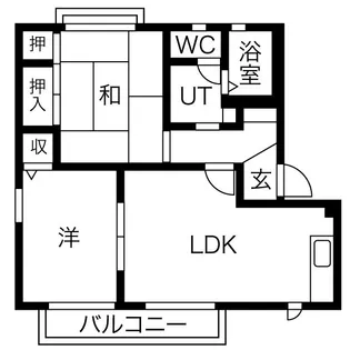 ラフォーレオガワ A【2階】の間取り