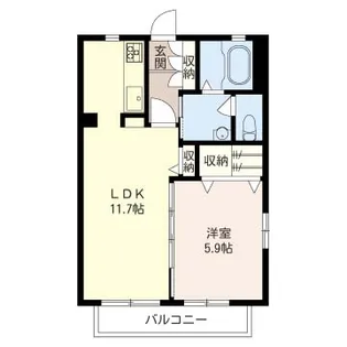 シャルドネ B棟【1階】の間取り