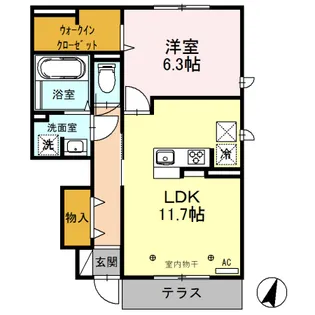 グランテラス1【1階】の間取り