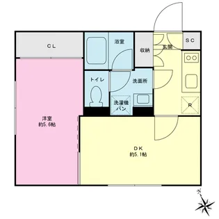 プライムネクサス品川鮫洲【4階】の間取り