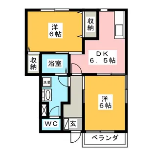 2DKの間取り画像