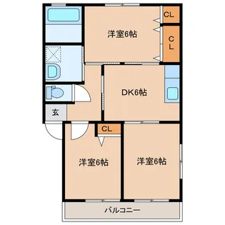 アミスB【1階】の間取り