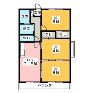 グランメール【2階】の間取り
