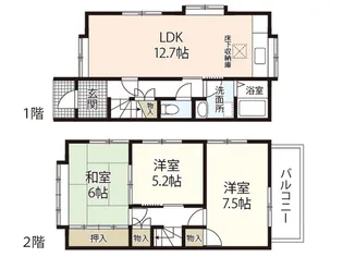 広島県広島市安芸区矢野南4【一戸建】の間取り