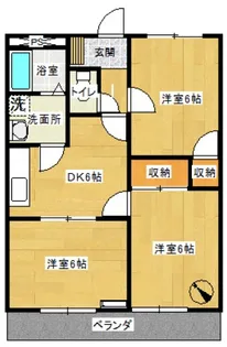 グランドソレイユB【2階】の間取り