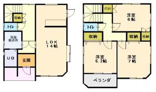 福島県いわき市小名浜岡小名1【一戸建】の間取り