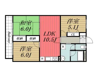 千葉県四街道市大日【マンション】の間取り