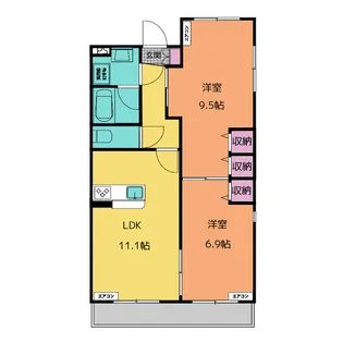 ララス・プランドール【3階】の間取り