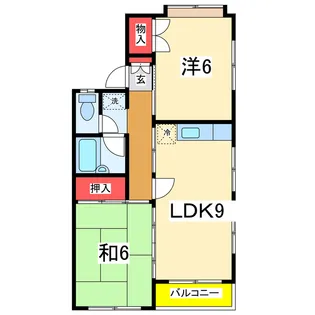コーポミモザ【2階】の間取り