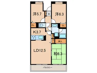 セントエルモ宮前平【5階】の間取り