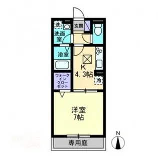 クラージュB【1階】の間取り