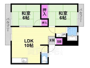 ハイツ昴【2階】の間取り