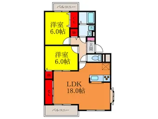 プチロワイヤル【3階】の間取り