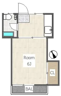 コーポコバヤシ第一【4階】の間取り
