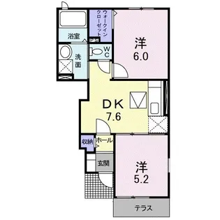 ピースフル・コート【1階】の間取り