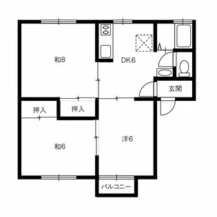 ラスティック城下A【2階】の間取り