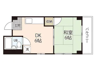 ハピネス中広【3階】の間取り