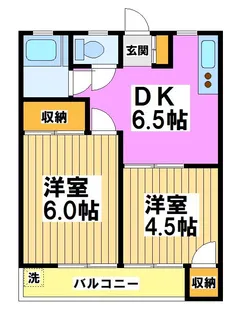 桔梗ハウス【2階】の間取り