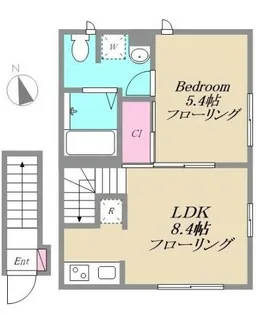 カーサ ビアンカ トキワダイ【2階】の間取り