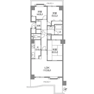 神奈川県横浜市磯子区磯子2【マンション】の間取り