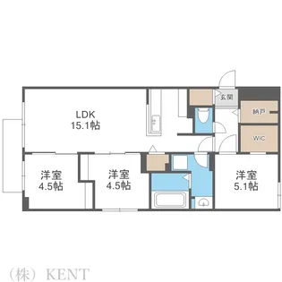 仮)DPレジデンス南円山【3階】の間取り