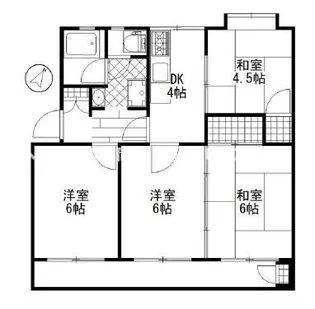 馬堀台団地1号棟【5階】の間取り