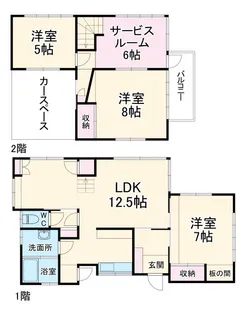 千葉県市川市大野町1【一戸建】の間取り