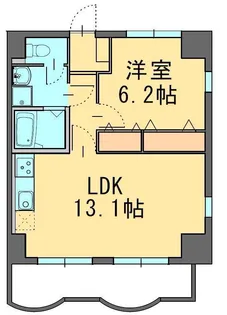 1LDKの間取り画像