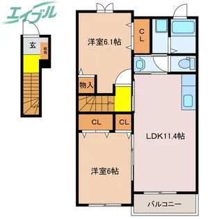GrowII【2階】の間取り
