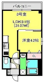 アイリー千葉【4階】の間取り
