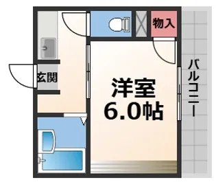 ミツワハイツII【1階】の間取り