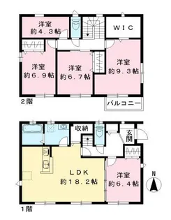 千葉県柏市大室【一戸建】の間取り