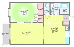 コーポみねぎしIII【1階】の間取り