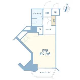 キャッスルマンション代官山【3階】の間取り