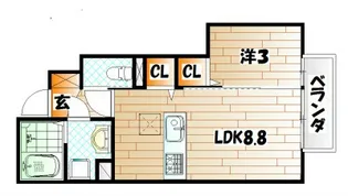 ウィットK【1階】の間取り