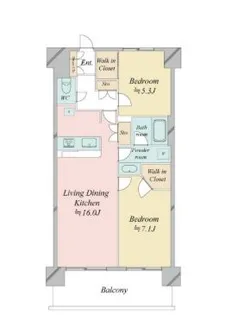 レジディア南千住【4階】の間取り