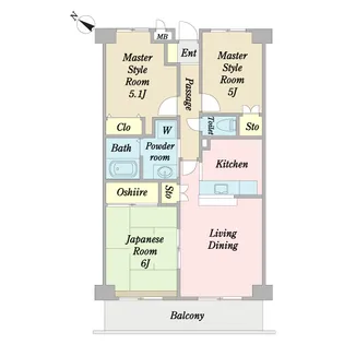 レジデンスダンコリーヌ【1階】の間取り