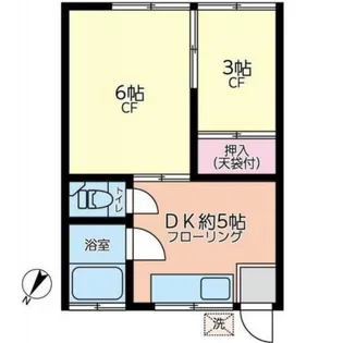 中村荘【1階】の間取り