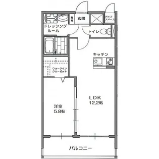 1LDKの間取り画像