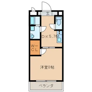 福岡県久留米市花畑1【マンション】の間取り