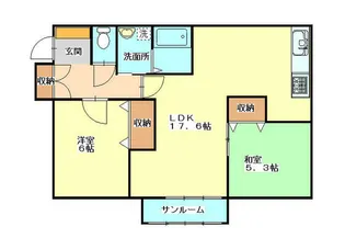 ハイツYOU【1階】の間取り