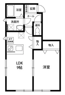 ル・モン・オ【1階】の間取り
