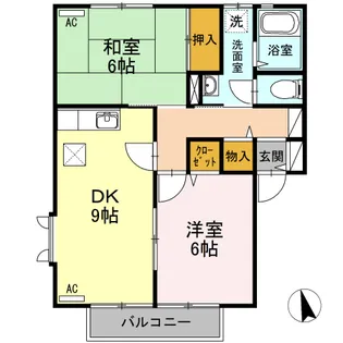 広島県福山市曙町4【アパート】の間取り