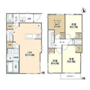 千葉県柏市西柏台1【一戸建】の間取り
